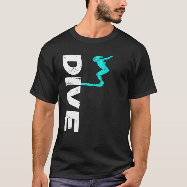 Camiseta Mergulho Dive Springboard Diving Conselho Platform (Frente)