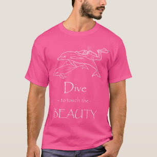 Camiseta Mergulho Engraçado Com Golfinhos
