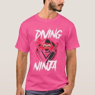 Camiseta Mergulho Engraçado Ninja Scuba Merging Scuba Diver