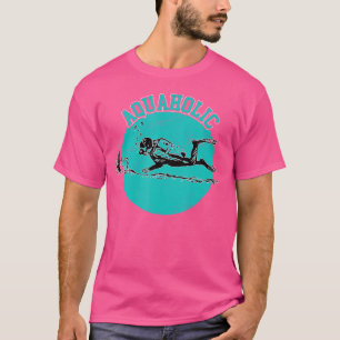 Camiseta Mergulho Engraçado no Mergulhador Aquaholic Scuba