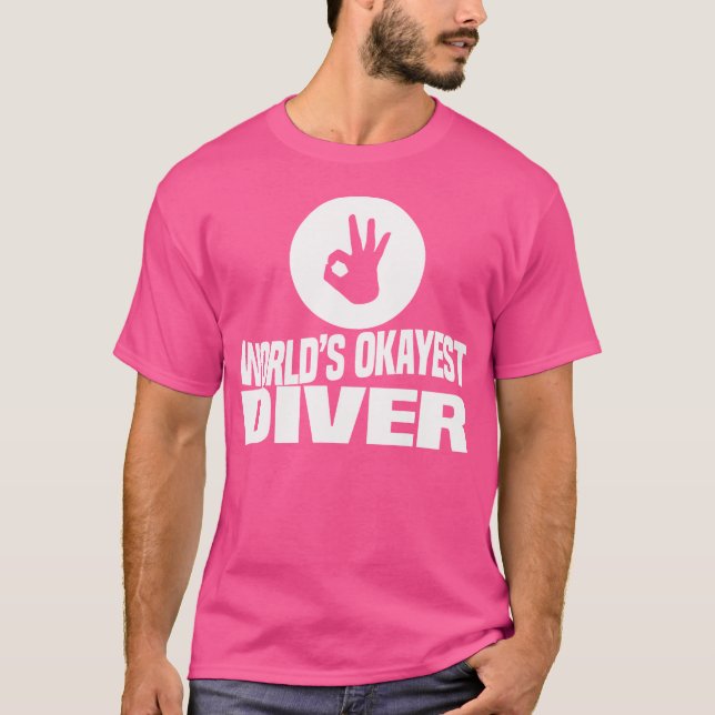 Camiseta Mergulho Engraçado No Mergulhador De Diver Mais Ok (Frente)