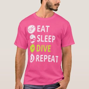 Camiseta Mergulho Engraçado Repetição de Mergulho Engraçado