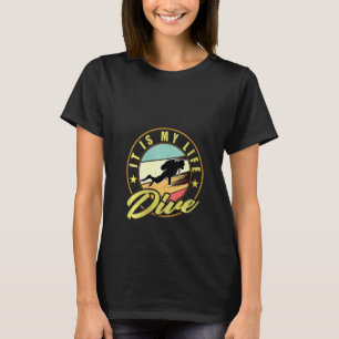 Camiseta Mergulho Feminino é Minha Vida Para Mergulhadores