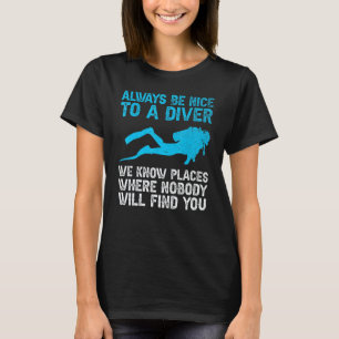 Camiseta Mergulho Legal Para Homens Mulheres Mergulhador Su