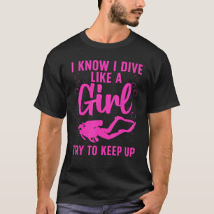 Camiseta Mergulho Legal Para Mulheres Meninas Resgate Ocean