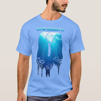 Camiseta Mergulho Livre Em Um Mergulho De Ar Apnea