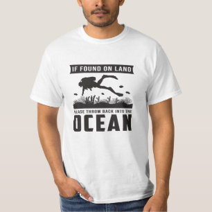 Camiseta Mergulho Mergulhador Mergulhador Mar Scuba Merging