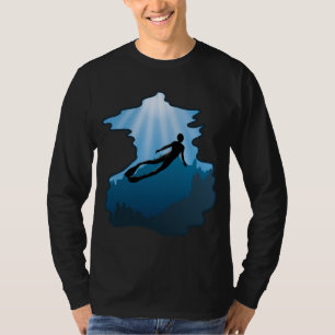 Camiseta Mergulho — Mergulhador Subaquático Livre