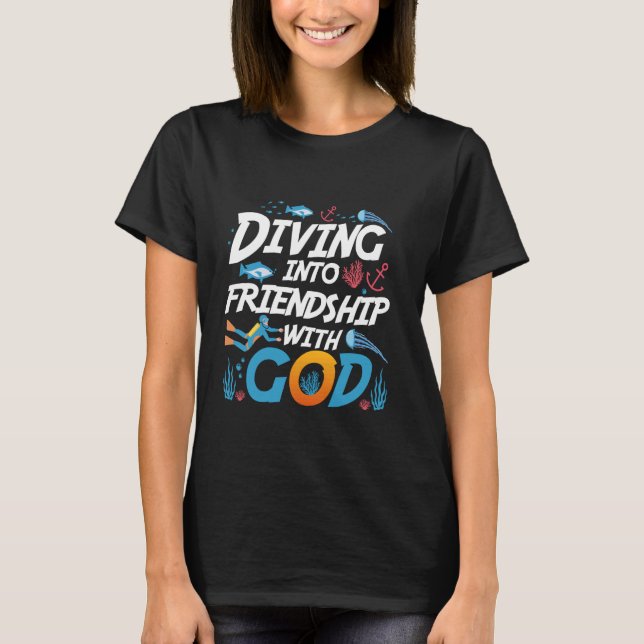 Camiseta Mergulho Na Amizade Com Deus VBS 2024 Scuba Div (Frente)