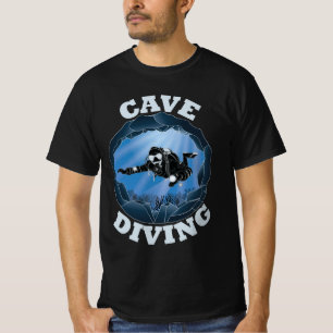 Camiseta Mergulho nas Cavernas - Mergulhador Submarino