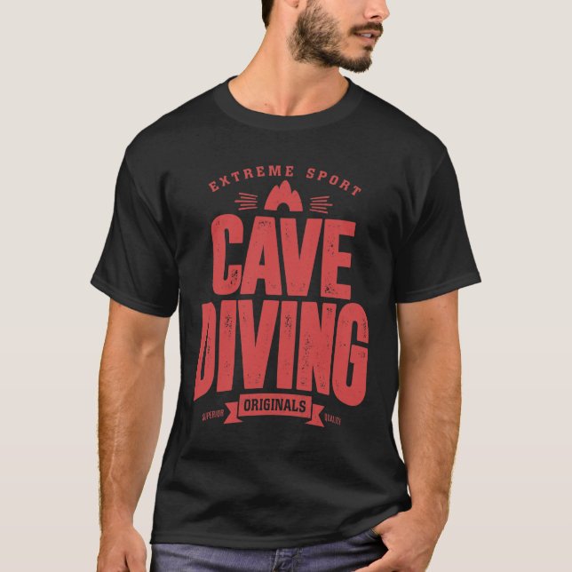 Camiseta Mergulho nas Cavernas - Presente Esportivo Extremo (Frente)
