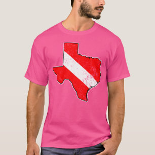 Camiseta Mergulho no Mergulhador de Mapa de Bandeiras do Te