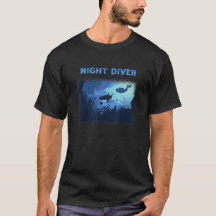 Camiseta Mergulho Noturno Scuba Mergulhando Submarino Snork