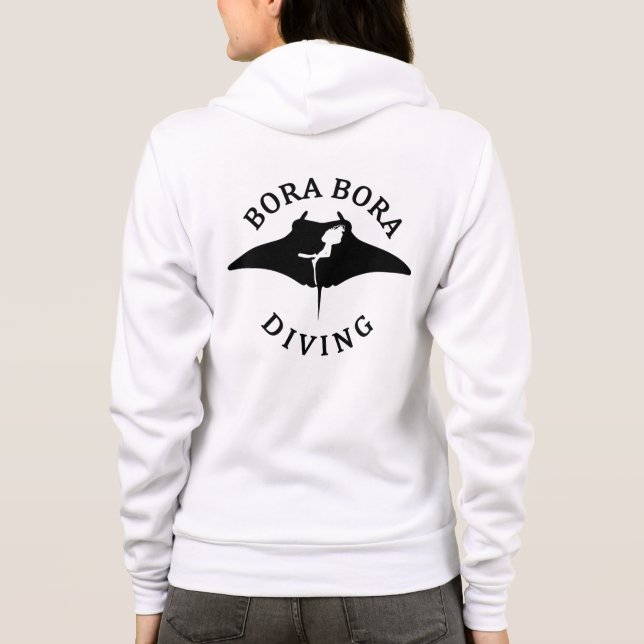Camiseta Mergulho Scuba Com Raios Manta Em Bora Bora (Verso)