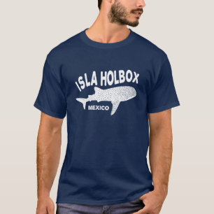 Camiseta Mergulho Scuba Com Tubarões De Baleia Isla Holbox