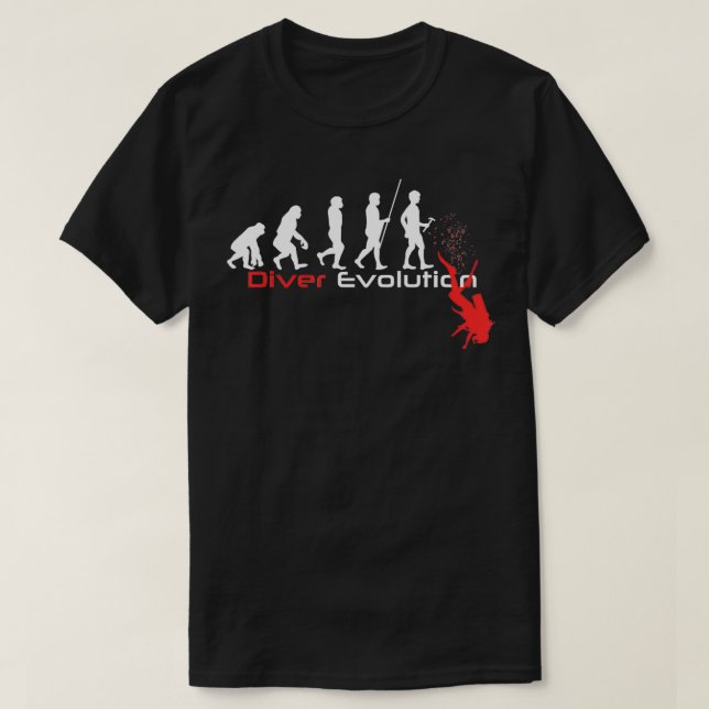 Camiseta Mergulho Scuba Dive Evolution (Frente do Design)