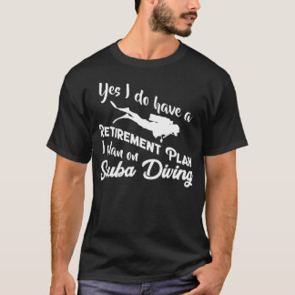 Camiseta Mergulho Scuba Diver aposentado aposentado