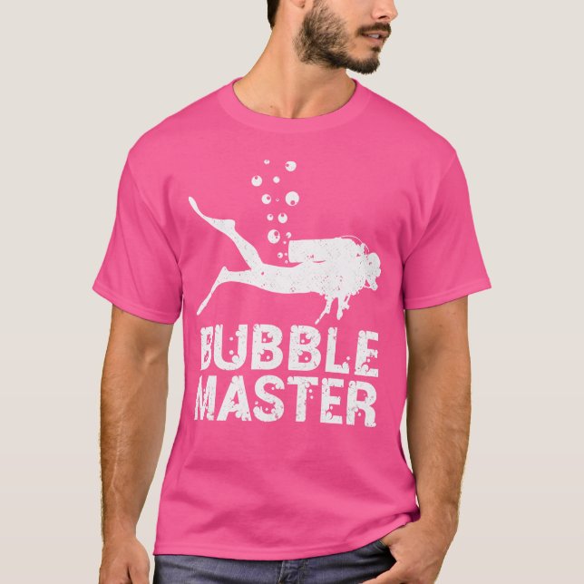 Camiseta Mergulho Scuba Diver Bubble Master Scuba (Frente)