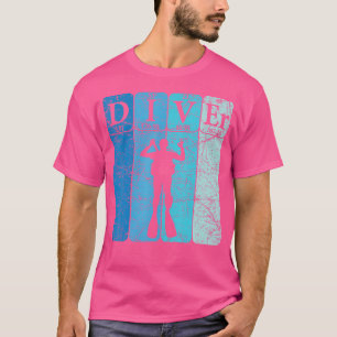 Camiseta Mergulho Scuba Diver Elementos de Mesa Periódicos 