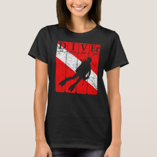 Camiseta Mergulho Scuba Diver Elementos de Mesa Periódicos 