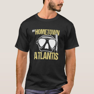 Camiseta Mergulho Scuba Diver Mask Hometown É Atlantis