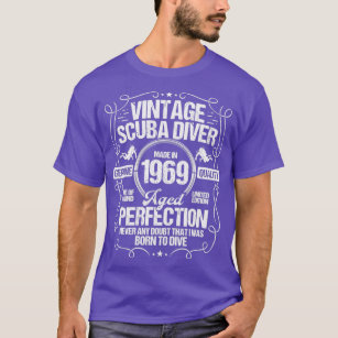Camiseta Mergulho Scuba Idea de Aniversário de 1969