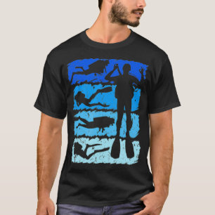 Camiseta Mergulho Scuba Merge Vintage Retro Scuba Diver Div