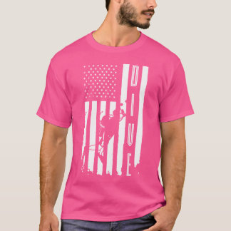 Camiseta Mergulho Scuba na Unidade de Sinalizador dos Estad
