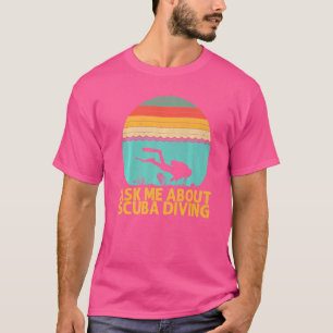 Camiseta Mergulho Scuba Para Homens Diantes Submarinos