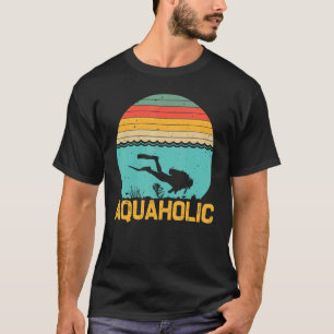 Camiseta Mergulho Scuba Para Homens Diantes Submarinos