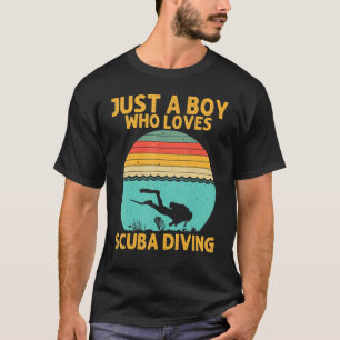 Camiseta Mergulho Scuba Para Rapazes Crianças Mergulhadoras