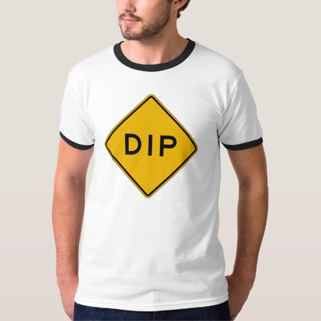 Camiseta Mergulho, sinal de aviso do tráfego, EUA (Frente)