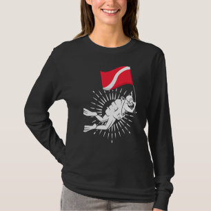 Camiseta Mergulho Submarino Mergulhento Bandeja Ocean Scuba