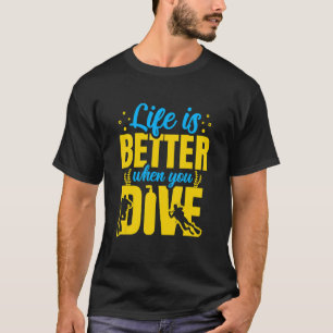 Camiseta Mergulho Vida Profunda Mergulho no Mar Mergulhador