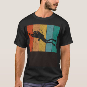 Camiseta Mergulho Vintage Mergulhador Scuba Retro Mergulho