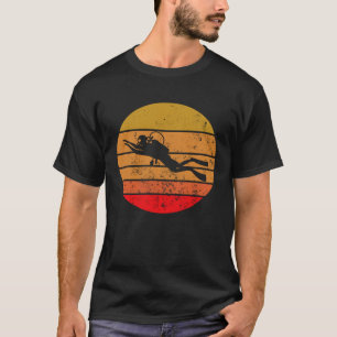 Camiseta Mergulho Vintage Mergulhador Scuba Retro Mergulho