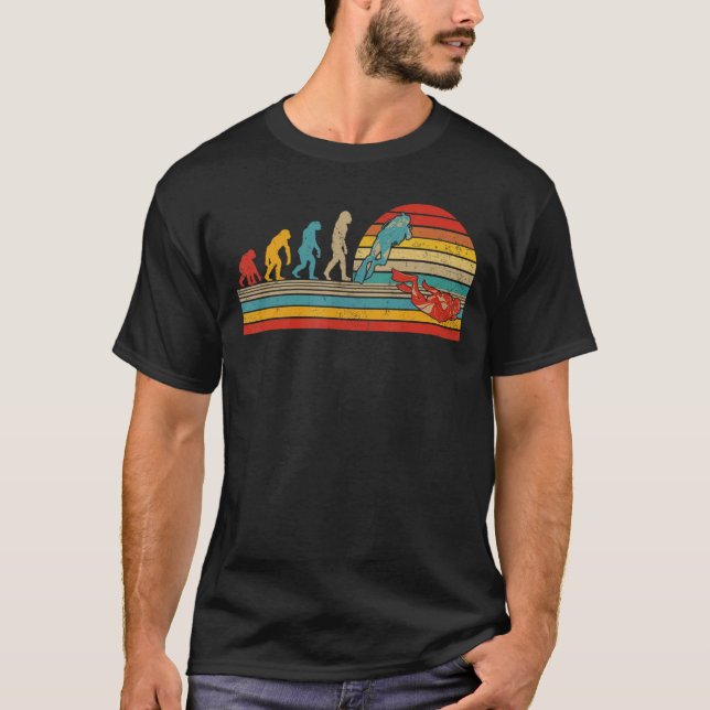 Camiseta Mergulho Vintage Retro Evolution Scuba Diver (Frente)