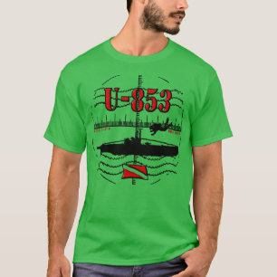 Camiseta Mergulho WWII mergulho no submarino alemão U853