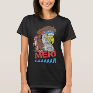 Camiseta Meri-caaaaaw - Águia Mullet 4 De Julho EUA America