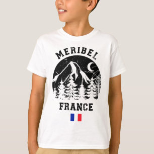 Camiseta Meribel França Alps Ski Resort Alpino Skiing Frenc