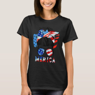 Camiseta Merica 4º De Julho Mensageiro Mulheres Armadas Ban