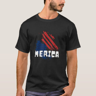 Camiseta Merica 4 De Julho, Bandeira Dos Eua