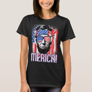 Camiseta Merica Abe Lincoln Para Abraham Lincoln 4 De Julho