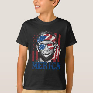 Camiseta Merica Abraham Lincoln 4 De Julho Shirt Men Americ