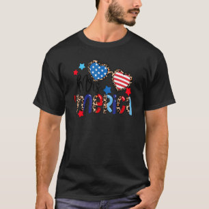 Camiseta Merica American Flag Glass Patriótico 4º Do