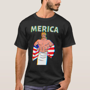 Camiseta Merica American Mullet Business Na Frente Do Parti