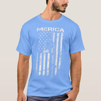 Camiseta MERICA AR15 segundo Alteração 4 De Julho EUA Flag
