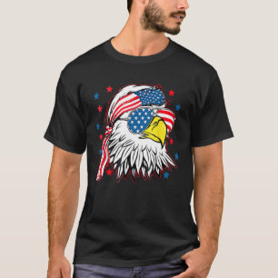 Camiseta Merica Bald Eagle Mullet 4 De Julho Bandeira Ameri