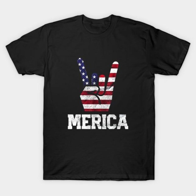 Camiseta MERICA - bandeira americana (Criador carregado)