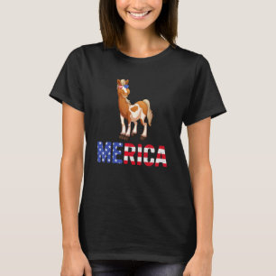 Camiseta Merica Bandeira Dos EUA Óculos De Sol Cavalo Patri
